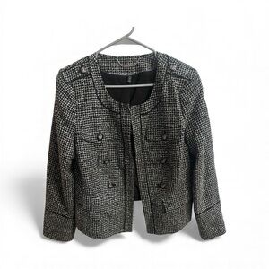 White House Black Market Black Tweed Jacket